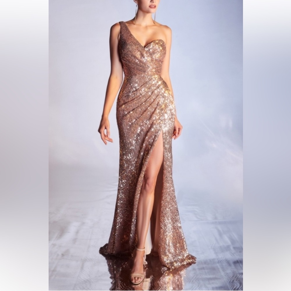 Cinderella Divine Prom Dress Rose Gold In Size S
